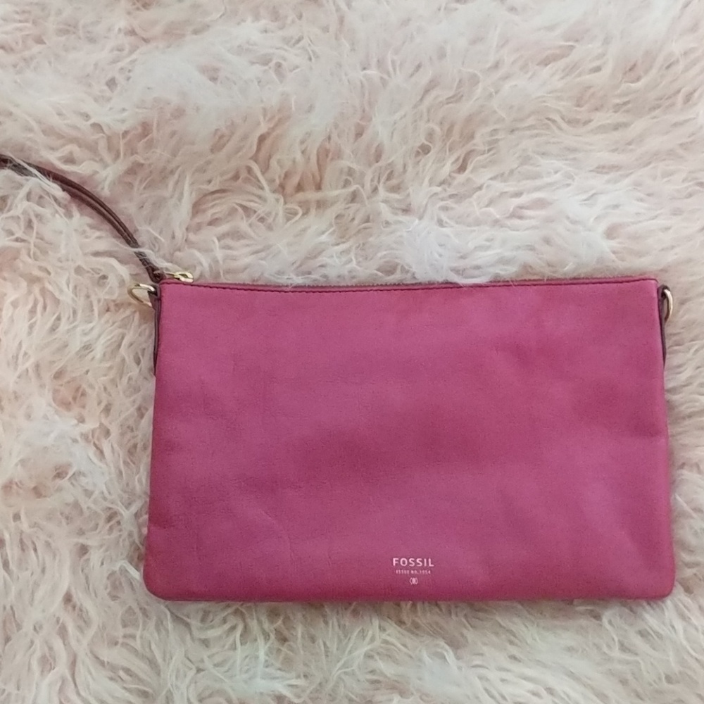 Pink Fossil Clutch / wallet